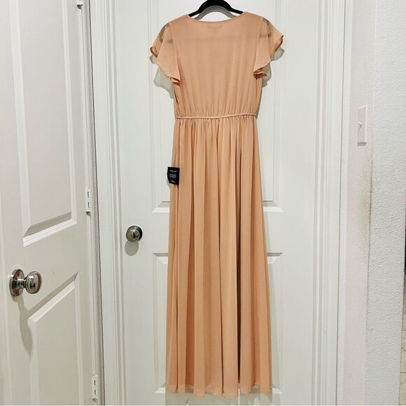 Lulus Women's Lost in the Moment Maxi Dress Blush Pink Wedding Bridesmaid Sz. XS - Picture 8 of 13